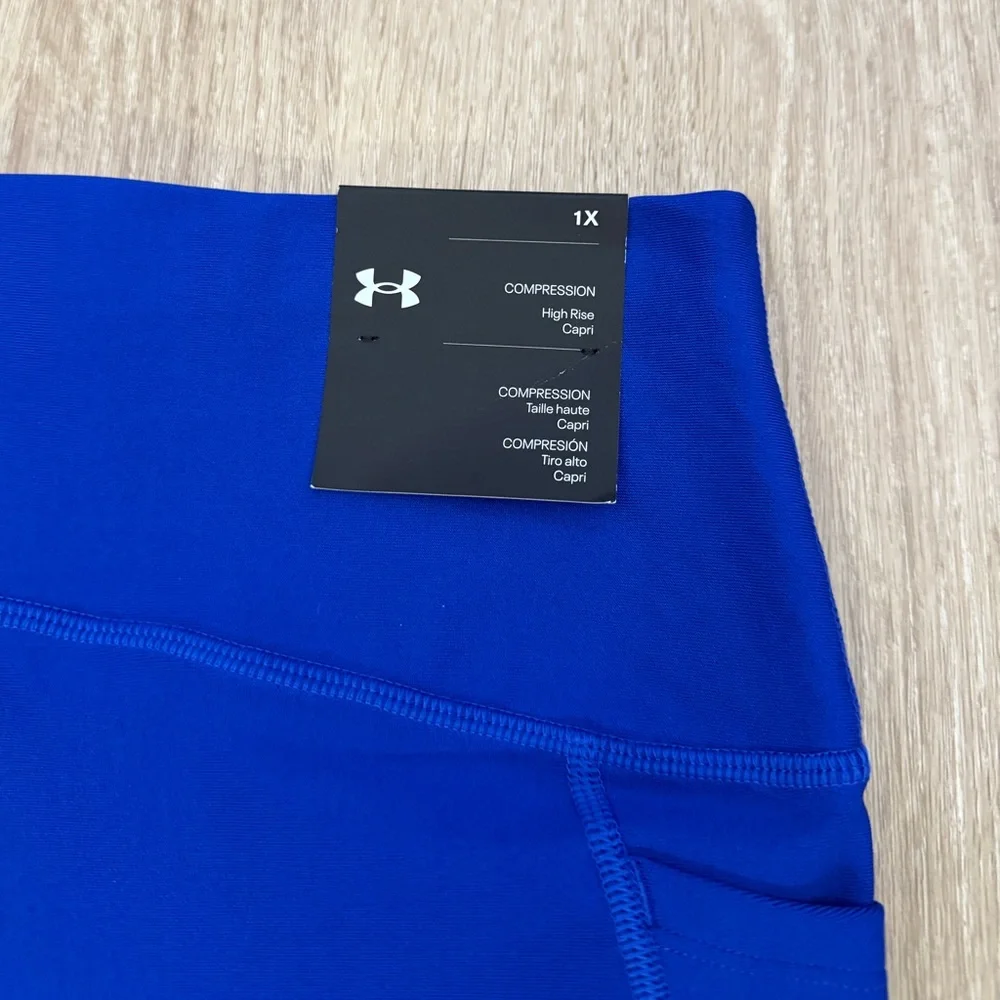NWT Under Armour Women's UA Fly Fast Capri Team Royal 1X Side Pocket Legging - Picture 10 of 10